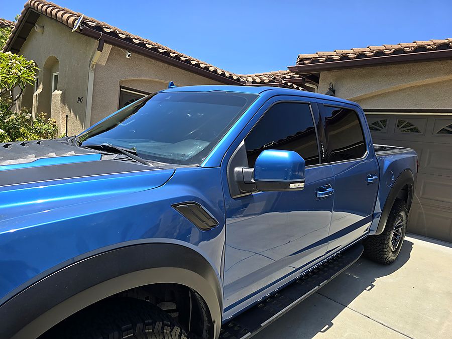 Ford F-150 Raptor — front three-quarter after install