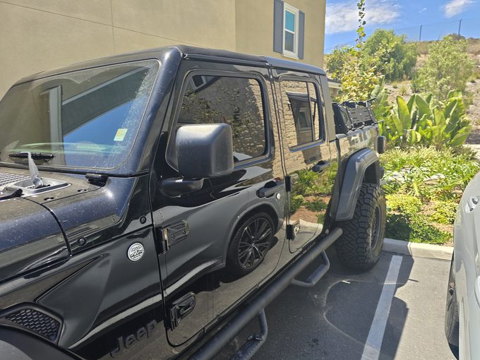 Jeep Gladiator — window tint, roof rack