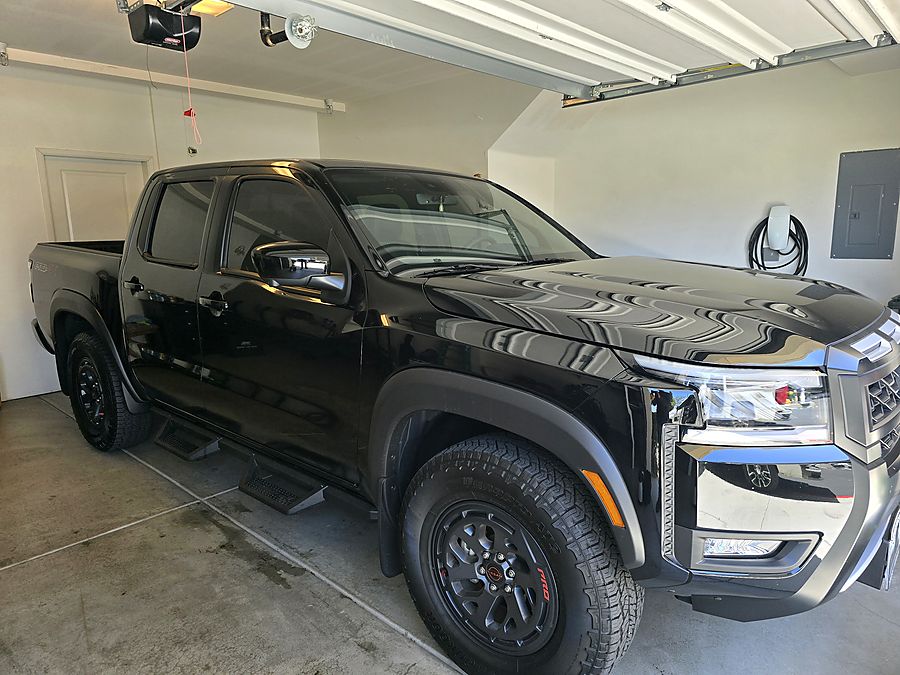 Nissan Frontier PRO-4X — ceramic tint, installed in the customer's garage